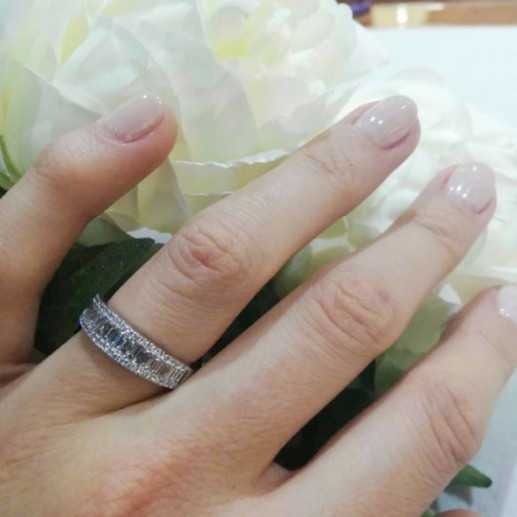 Diamond Ring ABELIA 0.85 White Gold - Baguette Wedding Rings 2