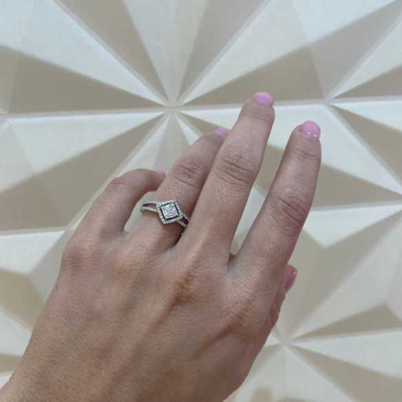 Anillo Diamantes Princess 0.42 ct - Talla Princesa
