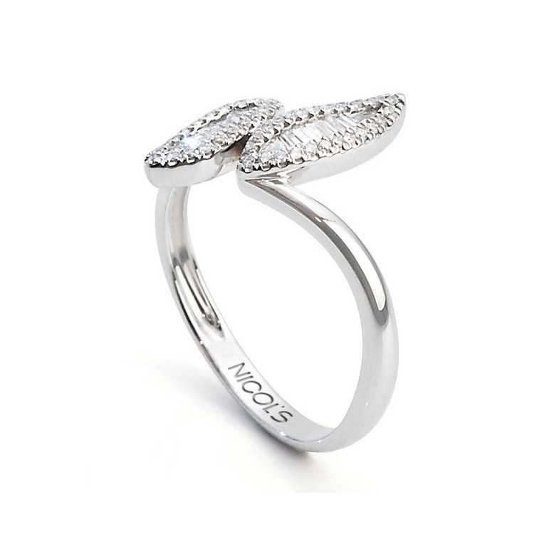 Anillo Diamantes Leaf - Anillos de Diamantes