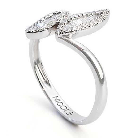 Anillo Diamantes Leaf - Anillos de Diamantes