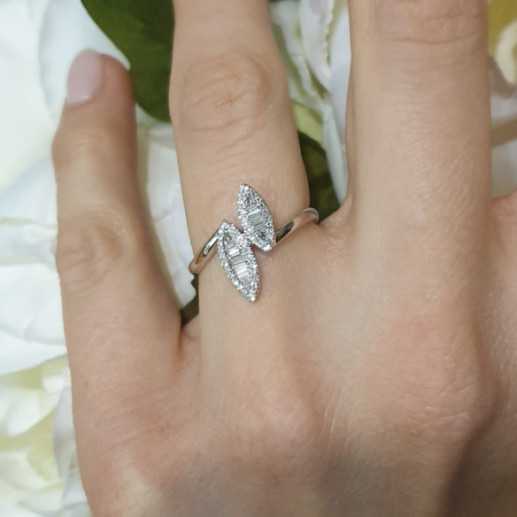Anillo Diamantes Leaf - Anillos de Diamantes 2