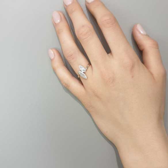 Anillo Diamantes Leaf - Anillos de Diamantes