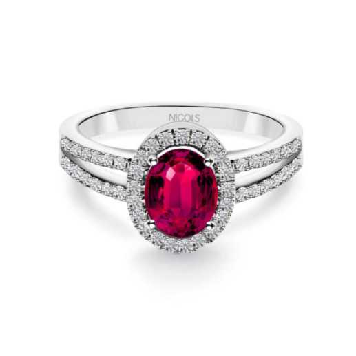Anillo Rubi Orla Dalia 1.10 - Anillos Compromiso Aniversario