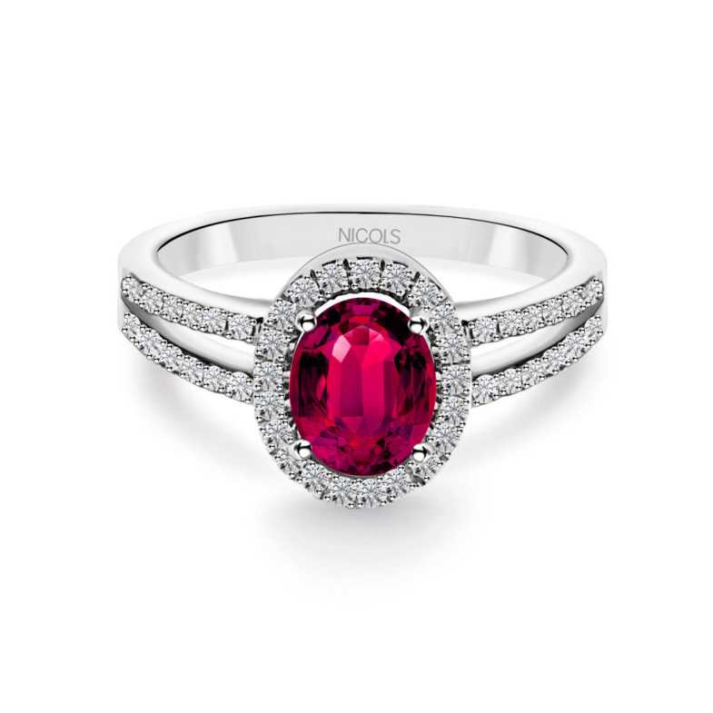 Anillo Rubi Orla Dalia 1.10 - Anillos Compromiso Aniversario