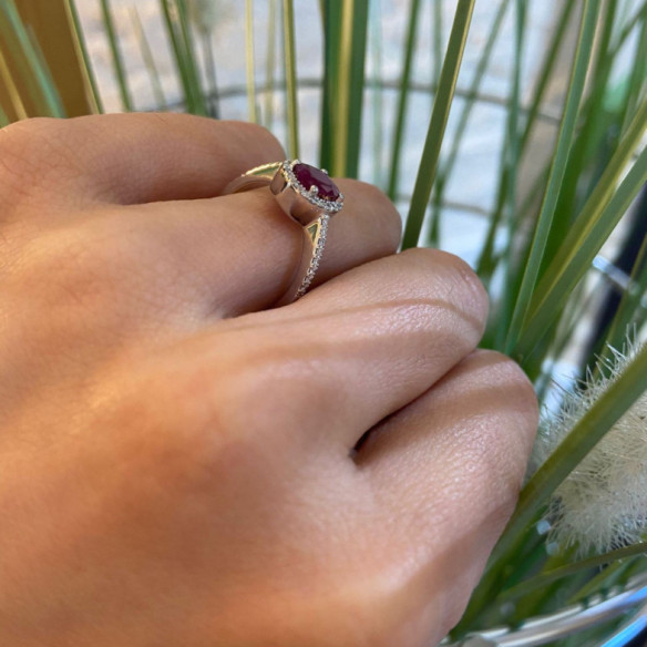 Anillo Rubi Orla Dalia 0.90 - Bagues rubis
