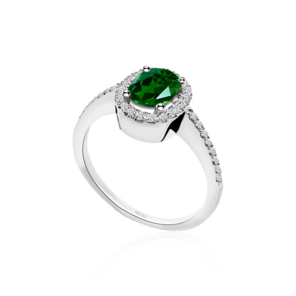 Anello Smeraldo Dalia Orla 0,90 - Smeraldo