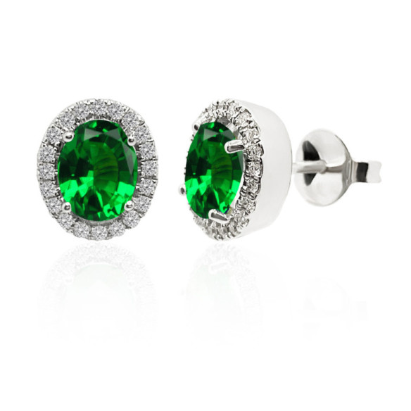 Pendientes Esmeralda Orla Dalia 1.80 - Pendientes de Esmeraldas