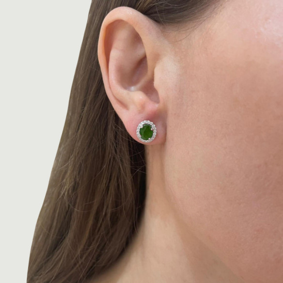 Pendientes Esmeralda Orla Dalia 1.80 - Pendientes de Esmeraldas