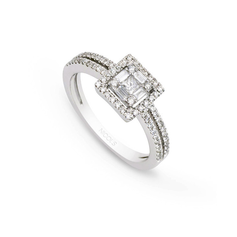 Anillo Diamantes Electra 0.46 - Talla Princesa