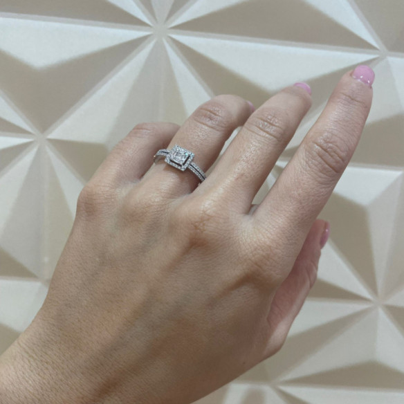 Anillo Diamantes Electra 0.46 - Talla Princesa