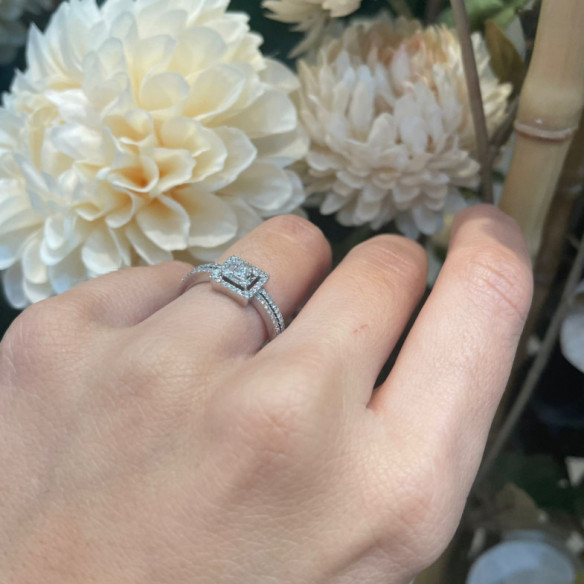 Anillo Diamantes Electra 0.46 - Talla Princesa