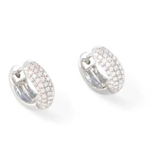Diamond Hoop Earrings DIAMOND CLASSIC - Bride earrings