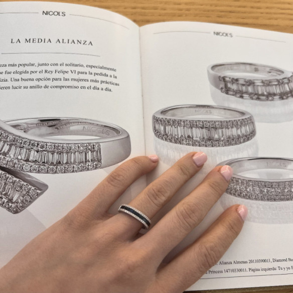 Sapphires Ring Baguette Alliance Amelia - Sapphire rings