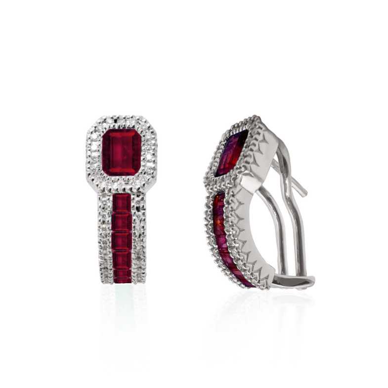 Orecchini Rubí Diamond Color - Orecchini di rubi