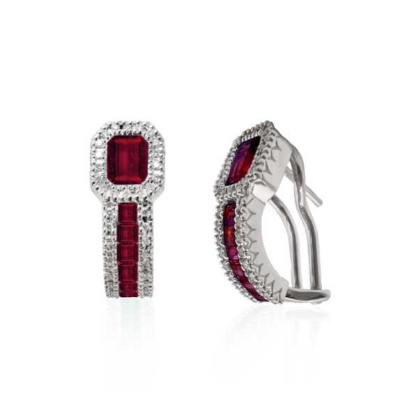 Orecchini Rubí Diamond Color - Orecchini di rubi