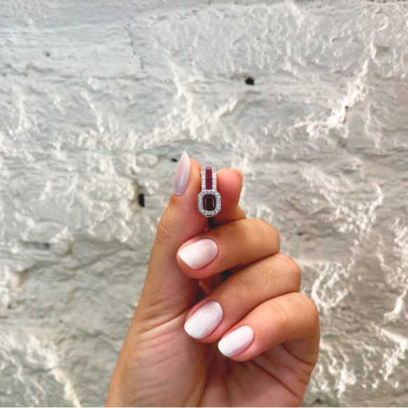 Orecchini Rubí Diamond Color - Orecchini di rubi