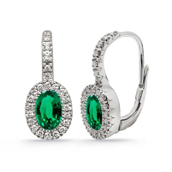 Boucles d'oreilles émeraudes - Boucles d'oreilles émeraude