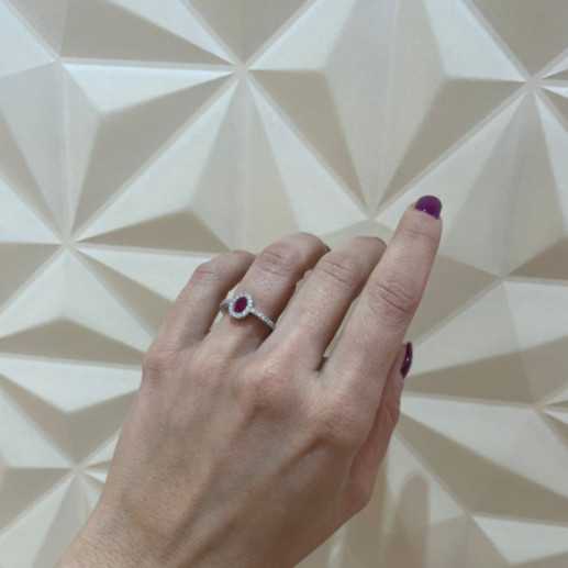 Anillo Diamantes Diamond Color Orla Oval - Anillos de Rubí 2