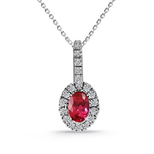 Colgante Rubí Y Diamantes Dalia - Rote Steinhänge
