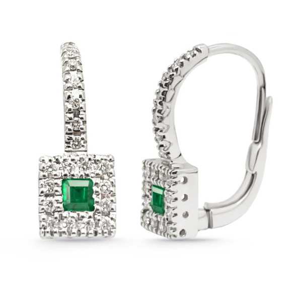 Brincos Cor Diamante - Brincos Esmeralda