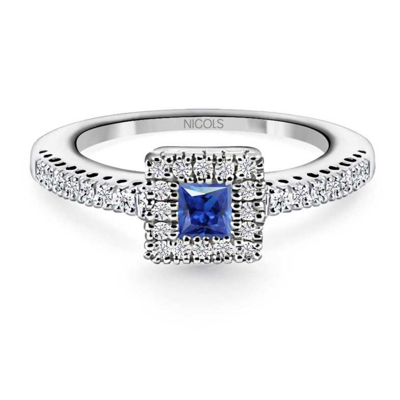 Anillo Diamantes Diamond Color Orla Quare - Anillos de Zafiro