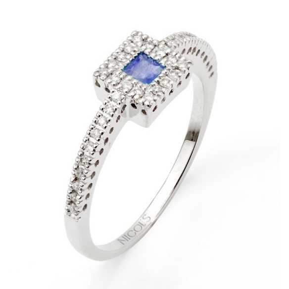 Anillo Diamantes Diamond Color Orla Quare - Anillos de Zafiro