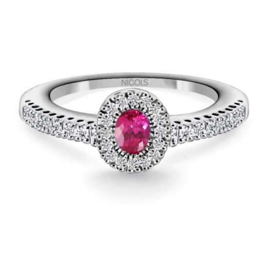 Color Diamond Ring - Ruby Rings
