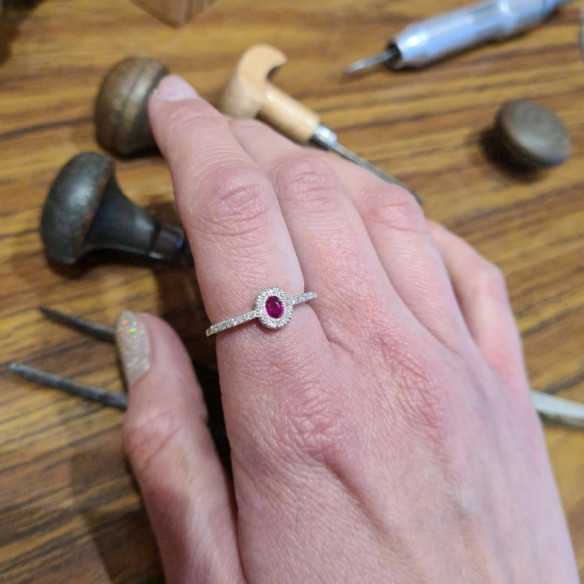 Diamantfarbenring - Rubinringe
