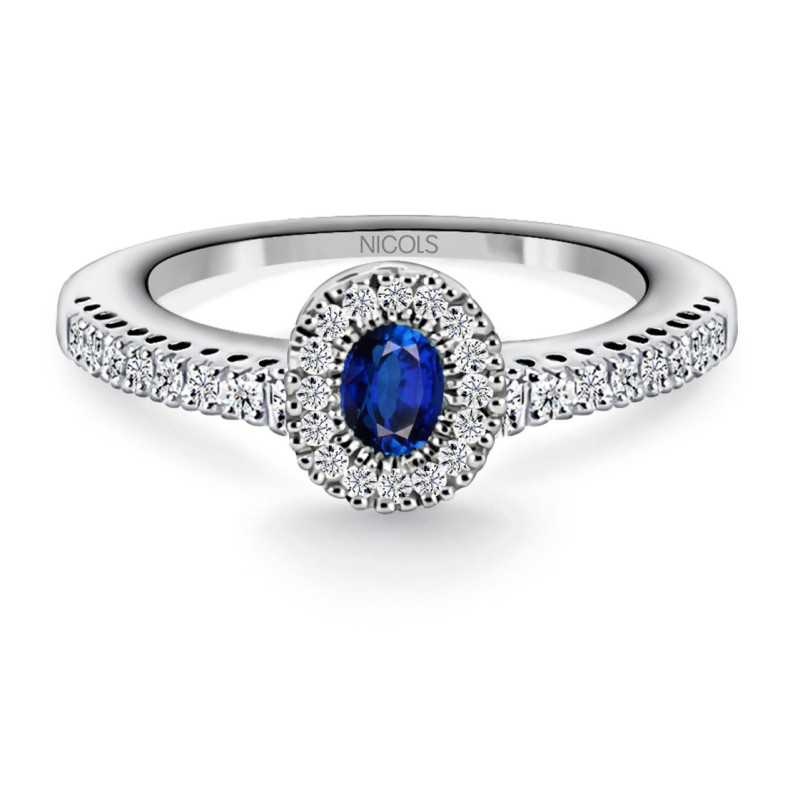 Anillo Diamond Colour - Anillos de Zafiro