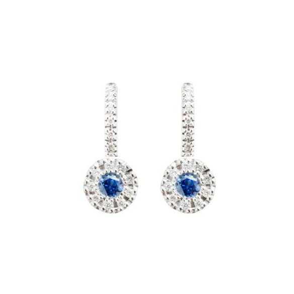 Diamantfarbene Ohrringe - Saphirohrringe
