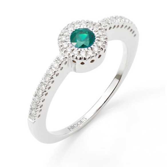 Smaragdring und Diamantfarbe - Smaragdringe