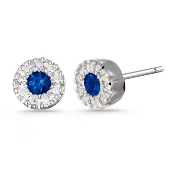 Pendientes Zafiro Dormilona Diamond Color - Pendientes de Zafiro