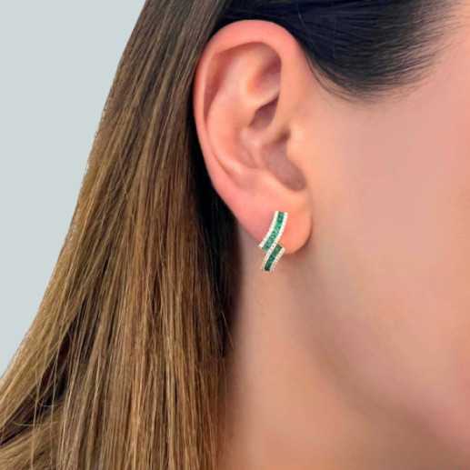 Orecchini di colore diamante - Orecchini smeraldi 2