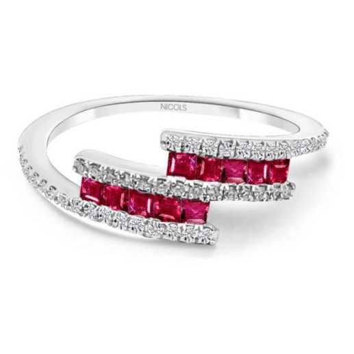 Amelia Diamonds and Rubies Ring 0.39 14710400113 - Ruby Rings