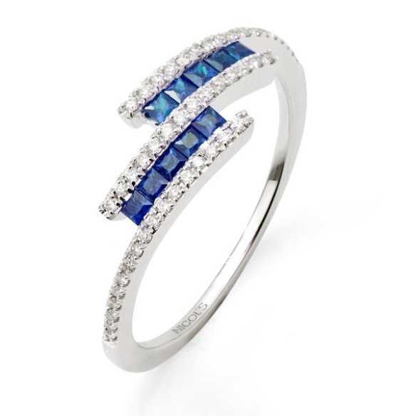 Ring Sapphire et Diamonds Amelia 0.35 - Bagues en saphir