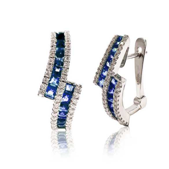 Pendientes Diamond Colour - Pendientes de Zafiro