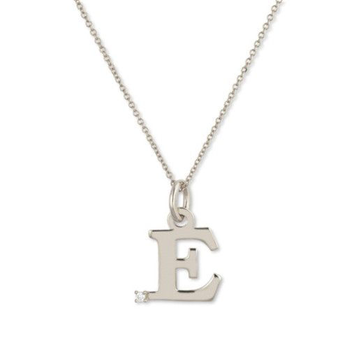 Collar Inicial E Dot Diamond - Letras Iniciales