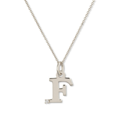 Collar Inicial F Dot Diamond - Letras Iniciales 2