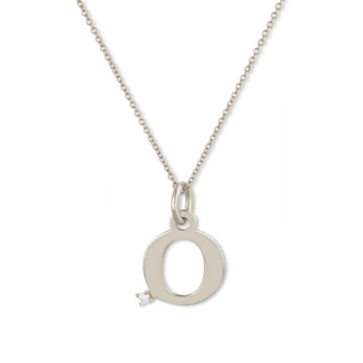 Collar Initial O DOT DIAMOND - Initial Gold Diamond Letters