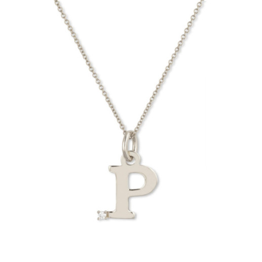Collar Inicial P Dot Diamond - Letras Iniciales
