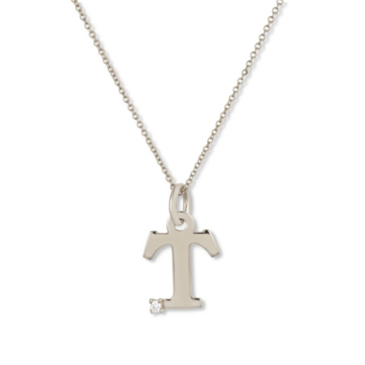 Collar Inicial T Dot Diamond - Letras Iniciales