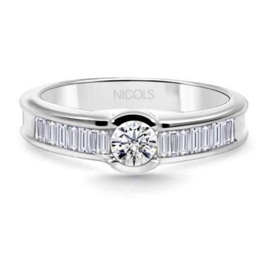 Emily Diamond Ring White Gold 0.50ct - Anniversary Rings