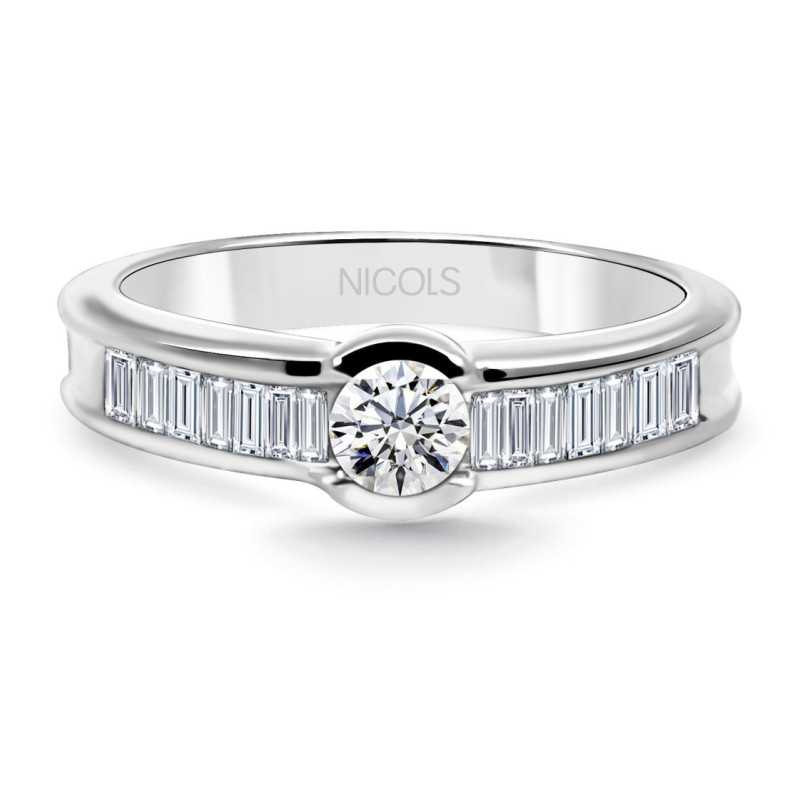 Emily Diamond Ring White Gold 0.50ct - Anniversary Rings