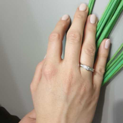 Diamond Ring Emily 0.50 Or blanc - Bagues de fiançailles d'anniversaire 2