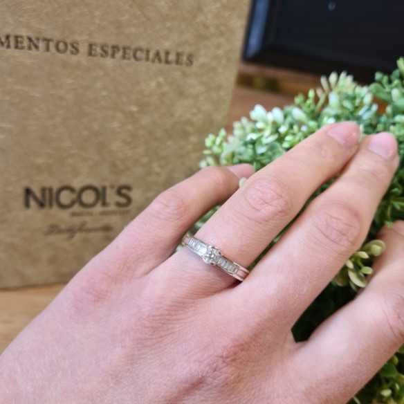 Diamond Ring Emily 0.50 Or blanc - Bagues de fiançailles d'anniversaire