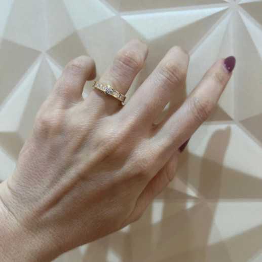 Diamantring Emily 0.50 Gelbgold - Baguette Allianzen 2