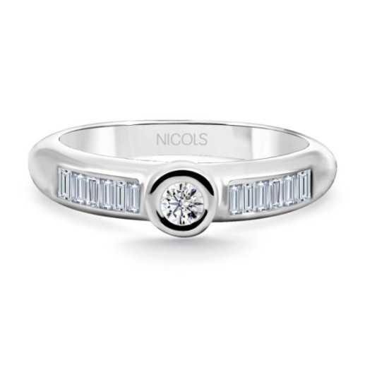 Diamante anniversario anello 0.40Ct - Brillante