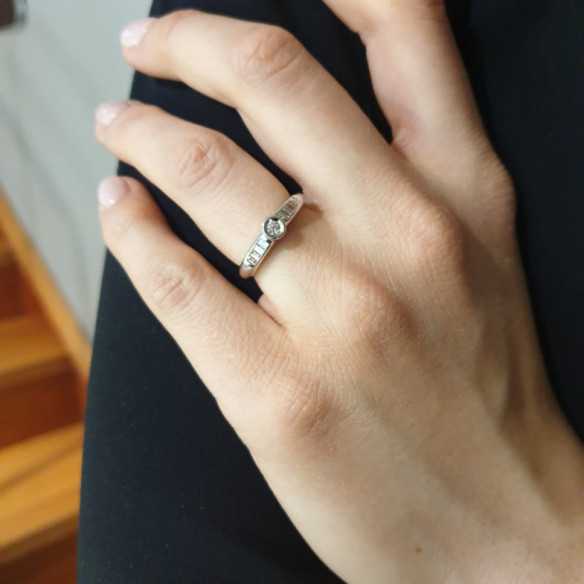Emily Diamond Ring White Gold 0.40ct - Brilliant Cut