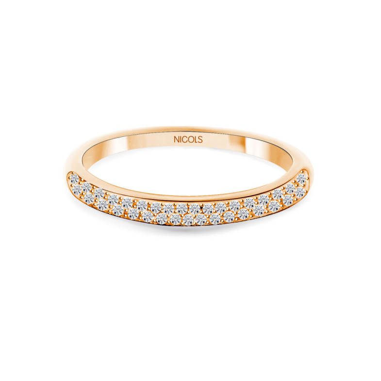 Alianza Diamantes Lilia 0.32 Oro Rosa - ANILLOS