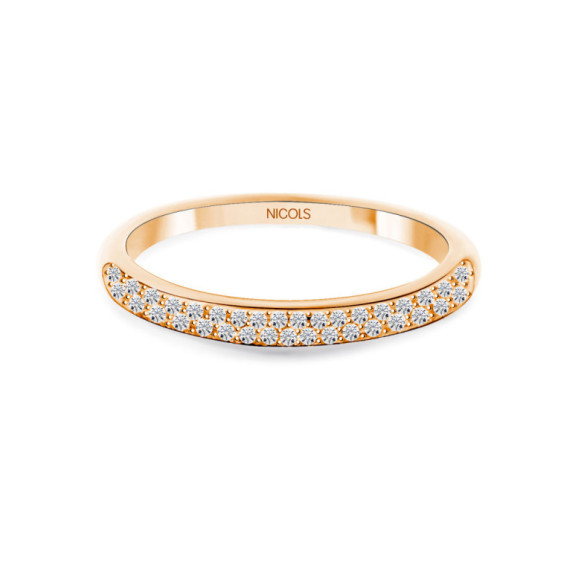 Alianza Diamantes Lilia 0.32 Oro Rosa - ANILLOS